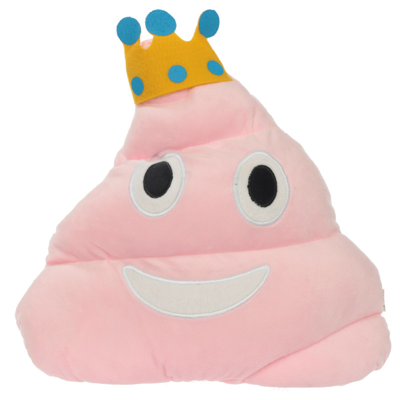 Emoji Pink Princess Poo Cushion