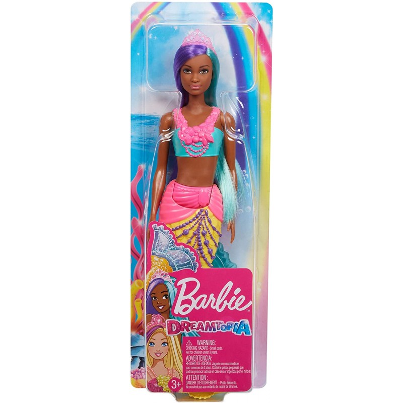 Barbie Dreamtopia Mermaid Doll with Teal and Purple Hair