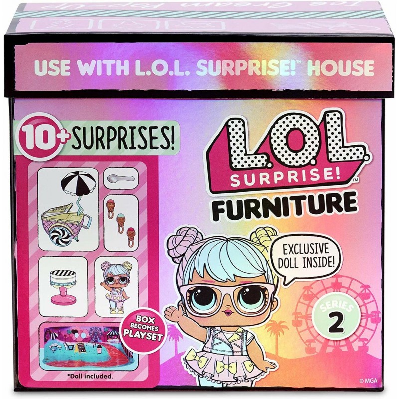 L.O.L. Surprise! Furniture Ice Cream Pop-Up with Bon Bon & 10+ Surprises