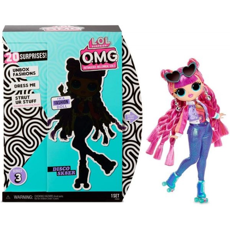 L.O.L. Surprise! OMG Roller Chick Doll with 20 sur...