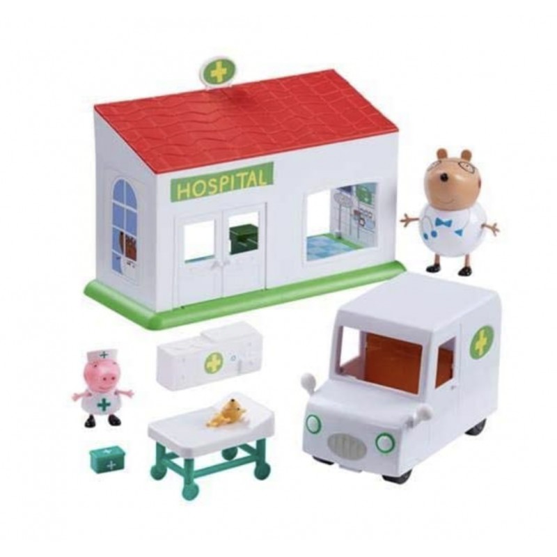 Peppa Pig Dr Brown Bear Brand New Peppa's Medical Hospital Centre Play Set