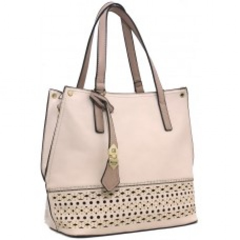 Bessie London Designer Lace Patterned Handbag