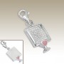 Sterling Silver 3D Picture Frame Charm