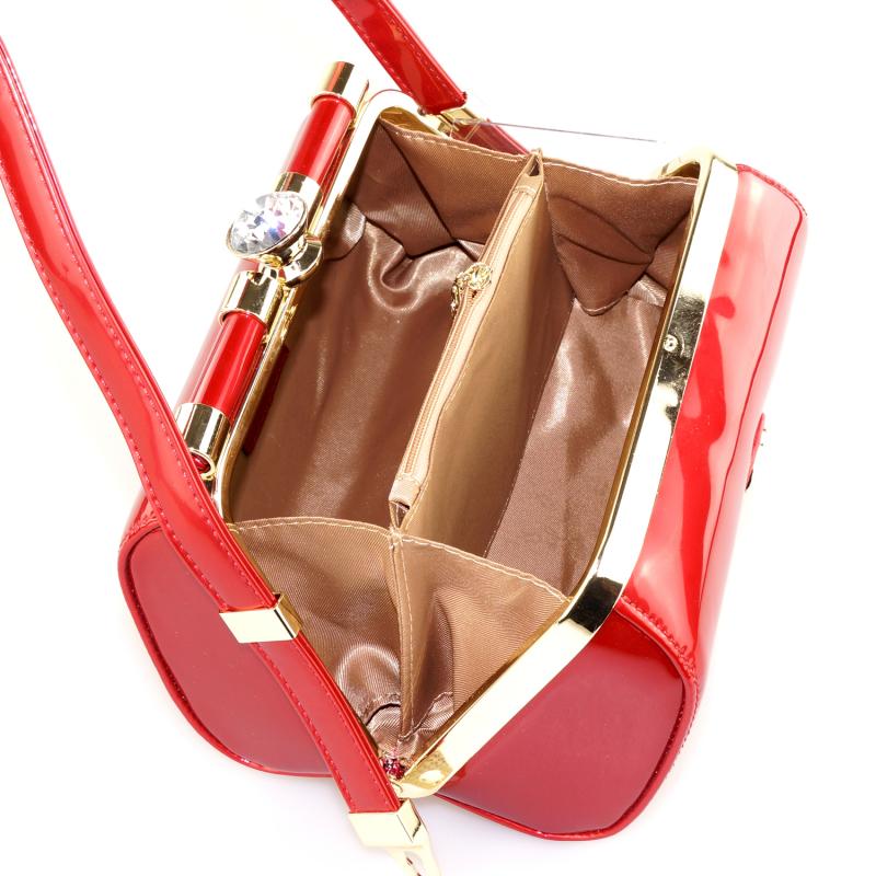 Peach Designer Red Handbag